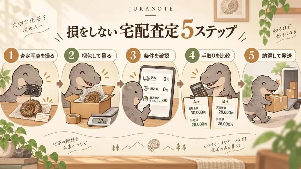 化石の宅配査定で写真撮影から送料比較・発送まで損をしない5ステップ